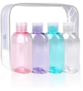 Cosywell Travel Bottles for Toiletries 4pcs 3.4oz Travel Shampoo Bottles TSA Approved Travel Size...