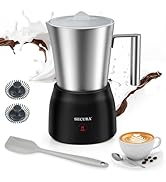 Secura 17oz Detachable Milk Frother and Steamer, Stainless Steel Electric Hot/Cold Foam Maker for...