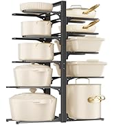 MUDEELA 10-Tier Pots and Pans Organizer under Cabinet, 23.62" Height Heavy Duty Pot and Pan Organ...