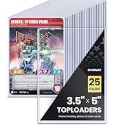 HYARUAT 3.5x5 Toploader - Semi-Rigid Plastic Sleeves, Clear Protectors for Transformer Characters...