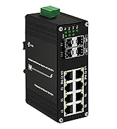 Industrial Gigabit Managed PoE Switch - 8 Ports 10/100/1000Mbps Web Management DIN Rail PoE Switc...