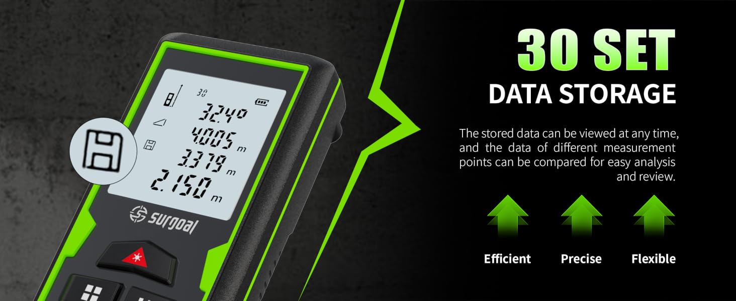 30-set data storage, view and compare stored data anytime