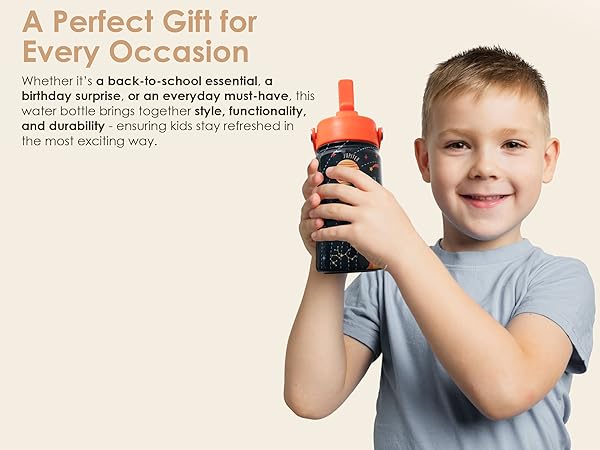 SANDJEST Kid Water Bottle 12oz