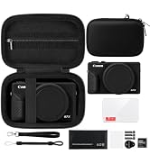 TLKOA Camera Case for Canon PowerShot G7X Mark III Digital Camera | Hard Carrying Case + Soft Sil...