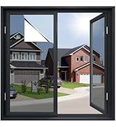 rabbitgoo One Way Window Privacy Film Window Tint for Home, Reflective Mirror Sun Blocking Heat C...