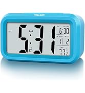 Miowachi Digital Alarm Clocks for Bedrooms Battery Operated,Snooze,Night Light Easy Setup Small C...