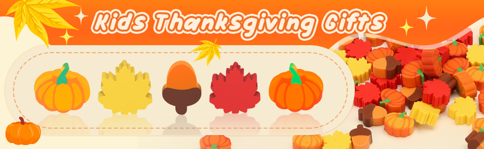 JUNEBRUSHS Thanksgiving Mini Erasers