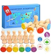 MeCids Passport Stamps for Kids – City and Country Stamp Set |24 International Places, Perfect fo...