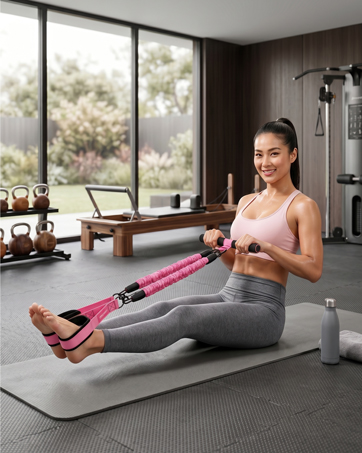 3-Tube Multifunction Adjustable Yoga Elastic Exercise Bands