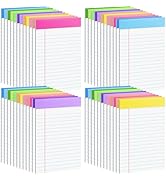 36 Pack Legal Pads Bulk, 5x8 Inch Rainbow Notepad, Note Pads College Ruled Perforated Memo Pad fo...