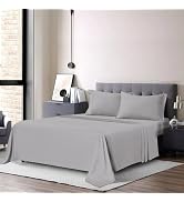 MOONLIGHT20015 King Size Sheets Set - 4 Piece for King Size Bed Hotel Bedding Sheets & Pillowcase...