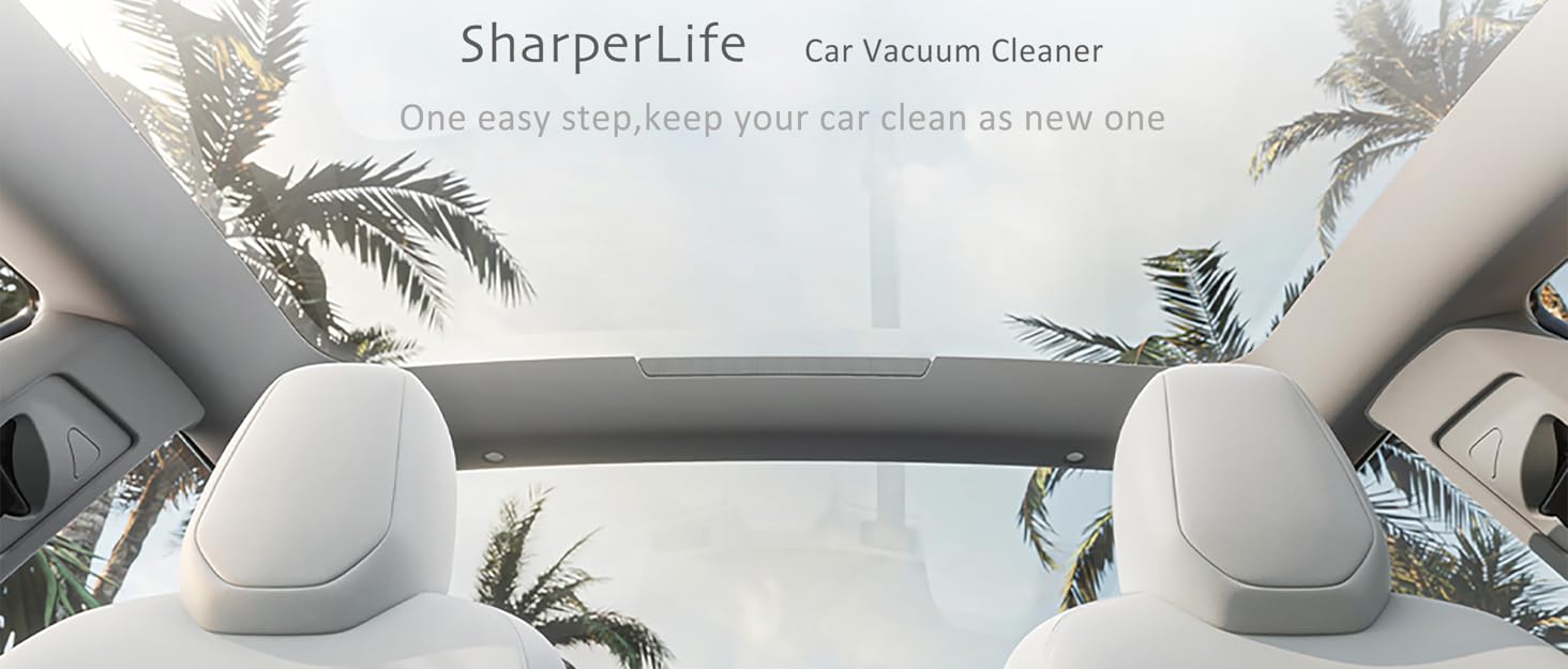 sharperlife car vacuum cleaner, one easy step,keep your car clean as new one
