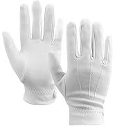 ZGLUZP 1Pair of White Cotton Gloves,Gloves for Women Men,White Parade,Magician Costume,Halloween,...