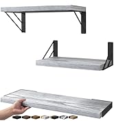 BAYKA Wall Shelves for Bedroom Decor, Floating Wall Shelves for Living Room Kitchen Storage, Moun...