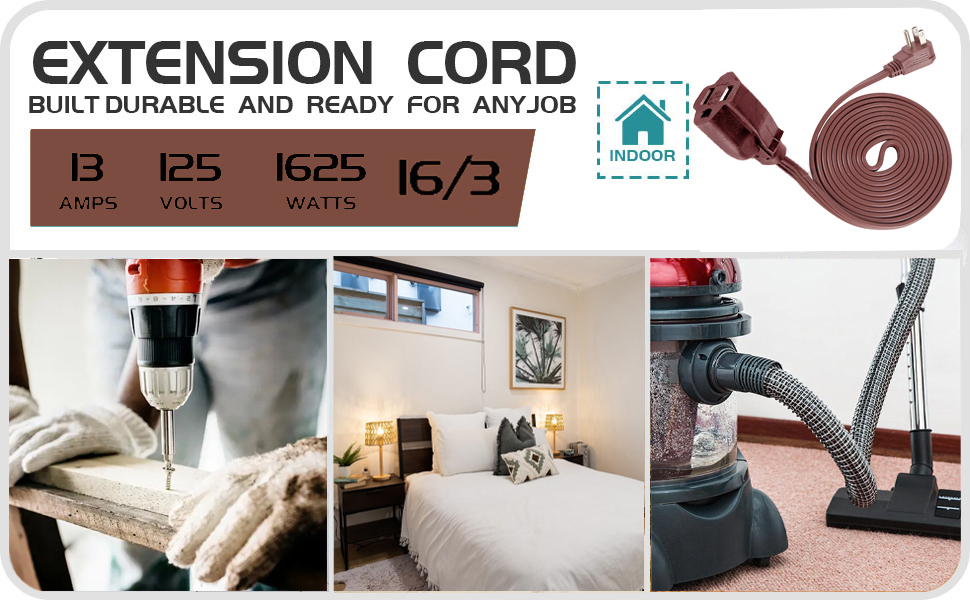 brown extension cord