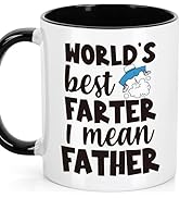 LEJIAJINW World's Best Father Mug - Birthday Gift for Dad From Daughter/Son - Funny Presents for ...