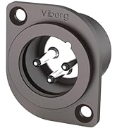 Viborg Male XLR Receptacle, Pure Copper XLR Panel Mount Jack, Audiophile Soldering XLR Chasis Con...