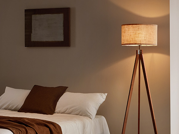 floor lamp for living room mid century standing lamp modern wood rustic for bedroom office dorm