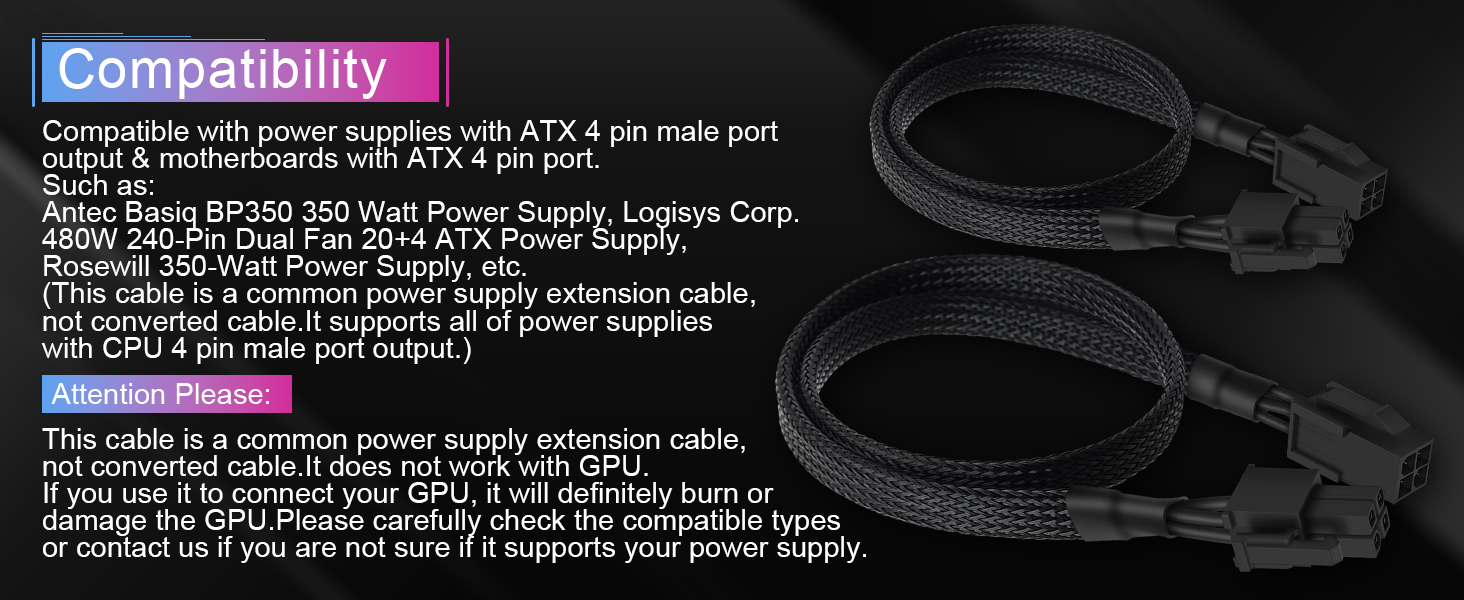 4 pin extension cable