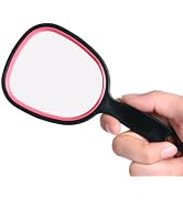 Small Hand Mirror for Travel (6.11" x 2.95'') - Standard 1X Magnification Hand held Mirror with H...
