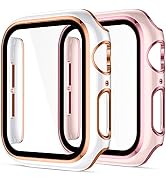 Charlam Compatible with Apple Watch Case 44mm 42mm 40mm 38mm with Screen Protector for Women Men,...