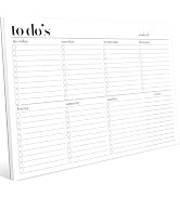 Weekly Planner Pad, Weekly To Do List Notepad, Tear Off Undated Weekly Planner Notepad, A4 Size (...