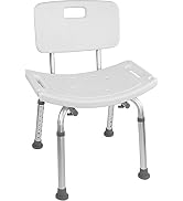 Vaunn Medical Tool-Free Assembly Spa Bathtub Adjustable Shower Chair Seat Bench with Removable Back