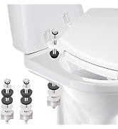 2PCS Universal Toilet Seat Hinge Bolts Kit, Heavy Duty Toilet Bolts, Waterproof Stainless and Rub...