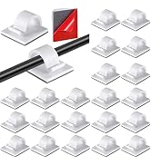 Namalu 60 Pieces Mini Cable Clips Hooks Christmas Light Clips Self Adhesive Light Hooks Cord Clip...