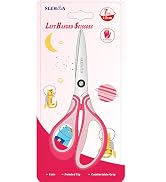 SLEMOON 7" Left-handed Student Scissors, Premium Stainless Steel Blades Shears for Kids,Ergonomic...
