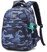Camo Kids Backpacks for Boys, Water-resistant Camouflage Preschool Kindergarten Boys Backpacks Bo...
