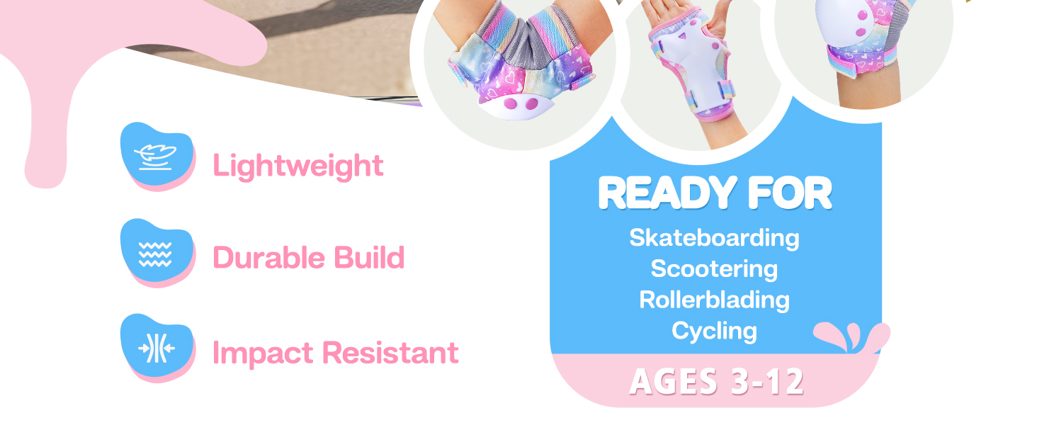 kids knee pads and elbow pads set