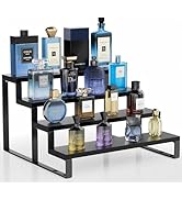 Wood Cologne Organizer for Men,12 Inch 4 Tier Cologne Stand Waterproof Perfume Organizer for Dres...
