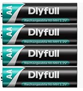 DLYPOW Rechargeable AA Batteries, 1.2V NiMH 2800 mAh High-Capacity Pre-Charged Double A Batteries...