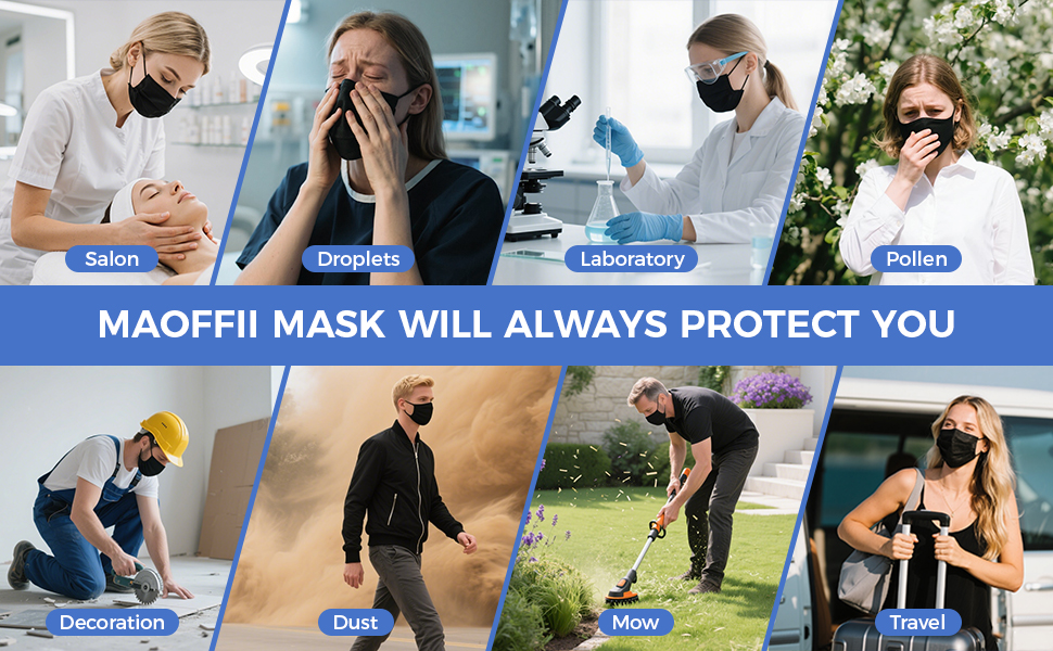 black protection mask