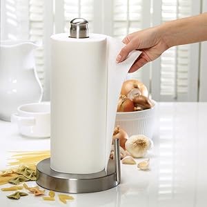 kamenstein, paper towels, holder, perfect tear, tear, kitchen, counter