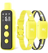Bousnic Dog Shock Collar for 2 Dogs - (8-120lbs) Waterproof Rechargeable Electric Dog Training Co...