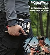 LIVANS Tactical Book Cover for 5.5" x 8" Military Log Book, OCP Green Book Protective Holder, Det...