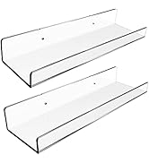 evron Acrylic Floating Shelves for Wall Decor (Clear, L15)