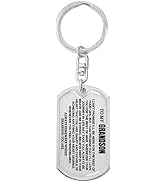 YuanHolumid Silver Family Love Keychain, Personalized Inspirational Gift for Grandson