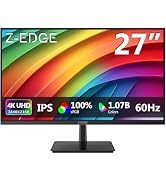Z-Edge U27P4K 27-inch 4K Monitor IPS Ultra HD 3840x2160, 60Hz Refresh Rate, PC Monitor Gaming, 10...