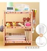 Lae Nuvole Desktop Organizer Shelf Stationery Organizer with Pen Holder Office Desktop Storage Ra...