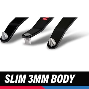 Angled Phillips, Pozidriv and slotted drivers with slim black bodies