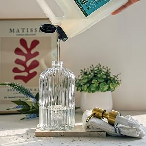 glass soap dispenser with pump