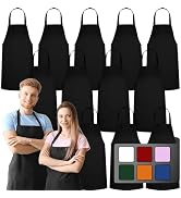GREEN LIFESTYLE 12 Pack Professional Chef Apron – Grilling Aprons for Men, Waterproof Cooking Apr...