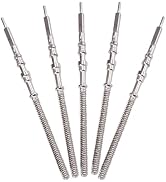 YuanHolumid 5Pcs Silver Movement Watch Steel Stem Crown Kit Watch of Parts NH35 NH36 NH38 NH39 Mo...