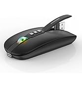 FMOUSE Bluetooth Mouse for Laptop,Slim & Silent Wireless Travel mice USB C Rechargeable 2400 DPI ...