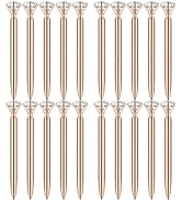 PASISIBICK 20 Rose Gold Diamond Pens Bling Diamond Gem Pen Décor Gifts for Women Bridesmaid Cowor...