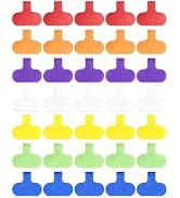 35 Pcs Cable Labels, Multi-Color Write On Cord/Wire Labels, Cable Tags and Wire Tags for Cable Ma...