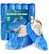 squish Waterproof Shoe Covers Disposable, 100 Pack Premium Thick Booties Cover for Men and Women,...